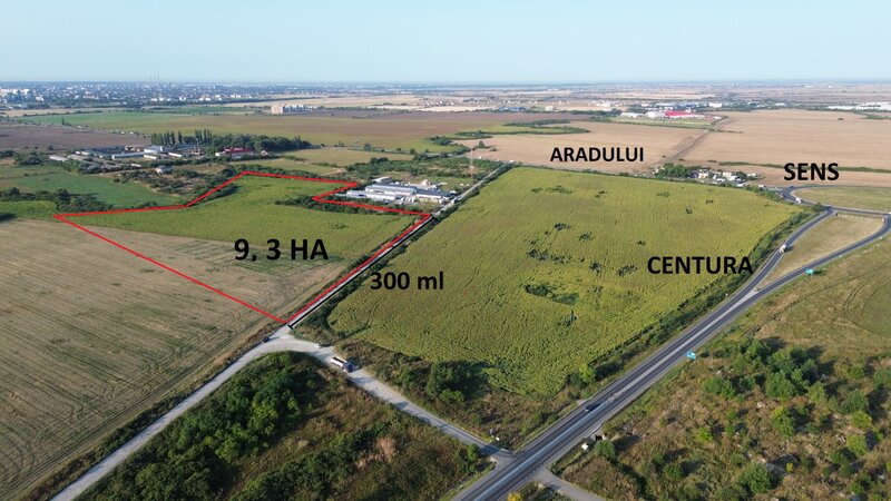 Timisoara Nord, teren cu PUZ logistic industrial, centura, autostrada,