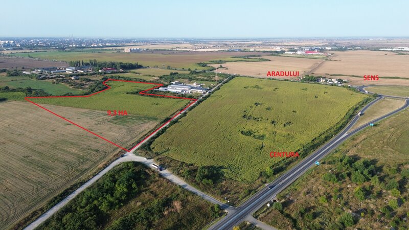 Timisoara Nord, teren cu PUZ logistic industrial, centura, autostrada,